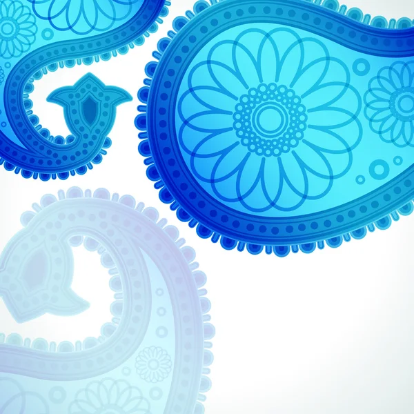 Paisley bloemdessin achtergrond. — Stockvector