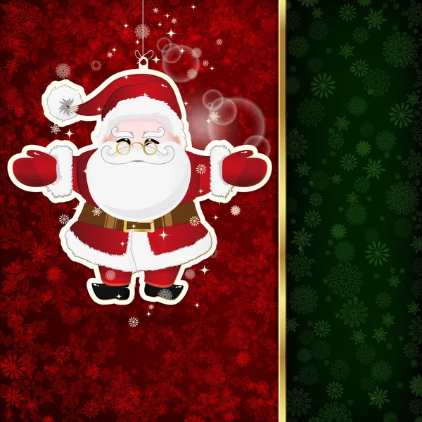背景与圣诞装饰和雪花、 illustratio — 图库矢量图片