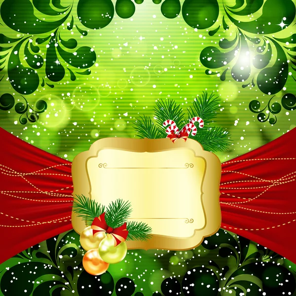 Christmas bright background with place for text. — Stock Vector