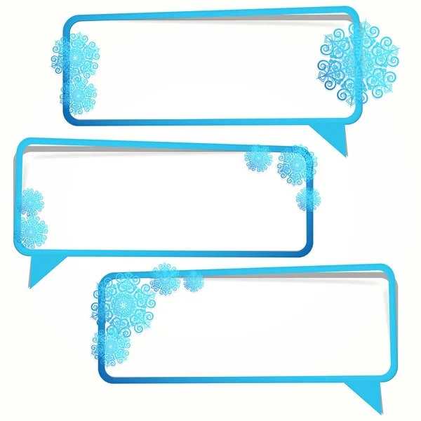 Winter sticker in the form of an empty frame for your text. — Stock Vector