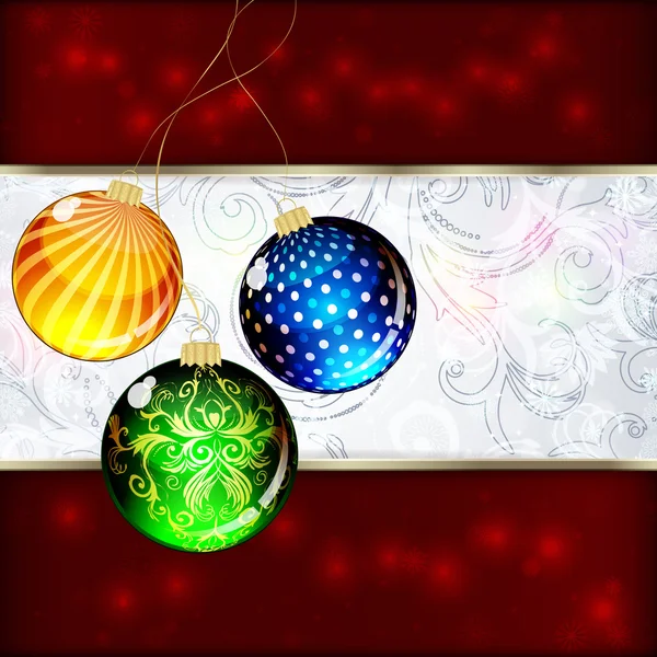 Achtergrond met kerstballen. illustratie — Stockvector