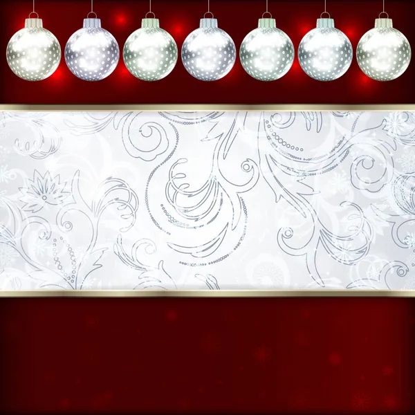 Fondo con bolas de Navidad . — Vector de stock