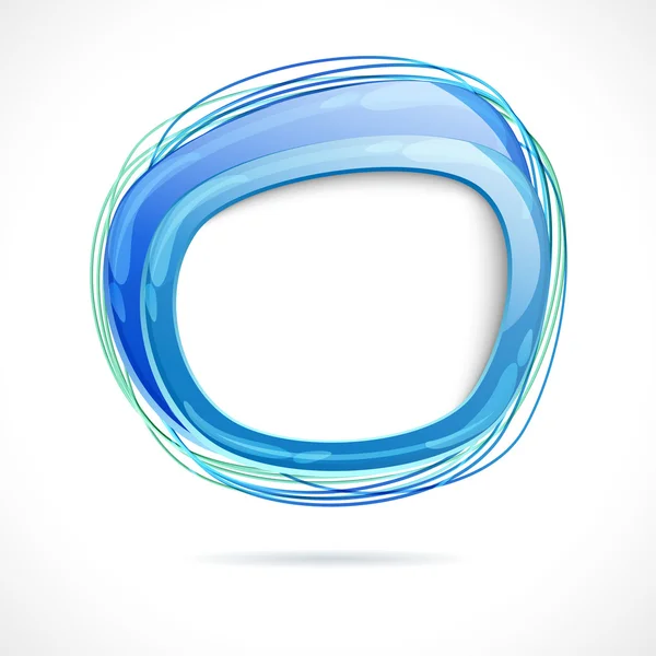 Discurso fondo burbuja azul — Vector de stock