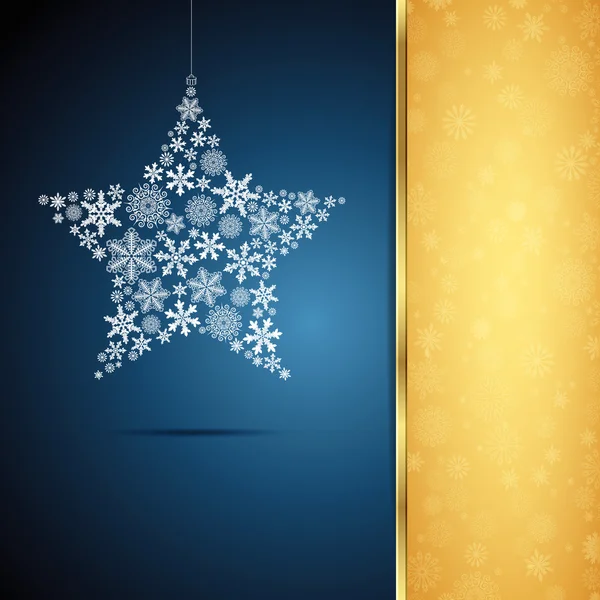 Estrela de Natal, fundo de design floco de neve . — Vetor de Stock