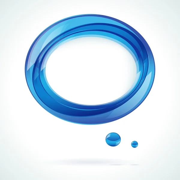 Toespraak blauwe zeepbel achtergrond — Stockvector