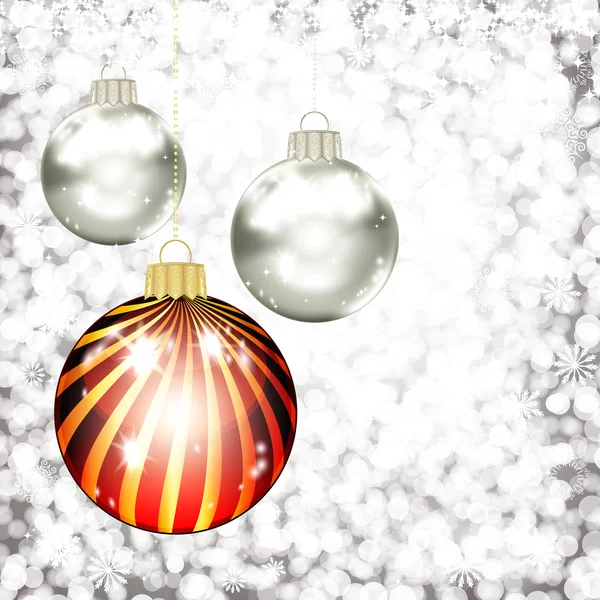 Achtergrond met kerstballen. — Stockvector