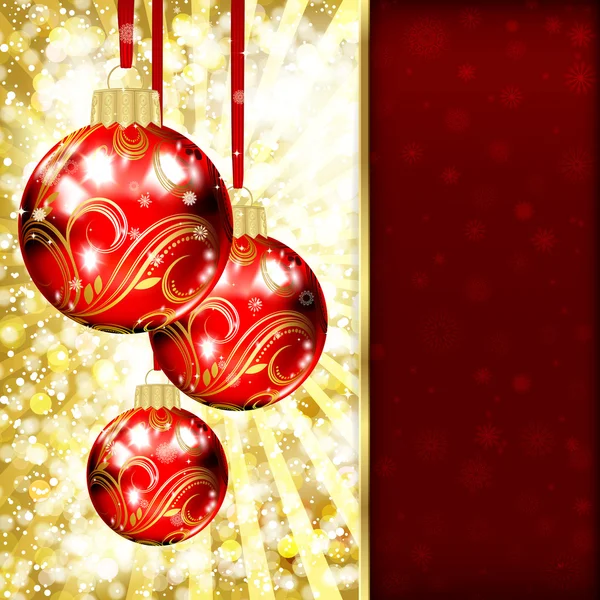 Background with Christmas balls. — Stock Vector