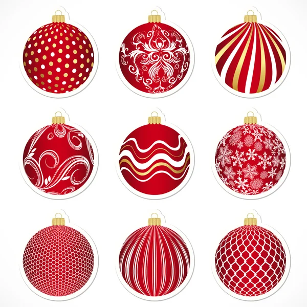 Kerstmis codes voor kerstballen of stickers — Stockvector