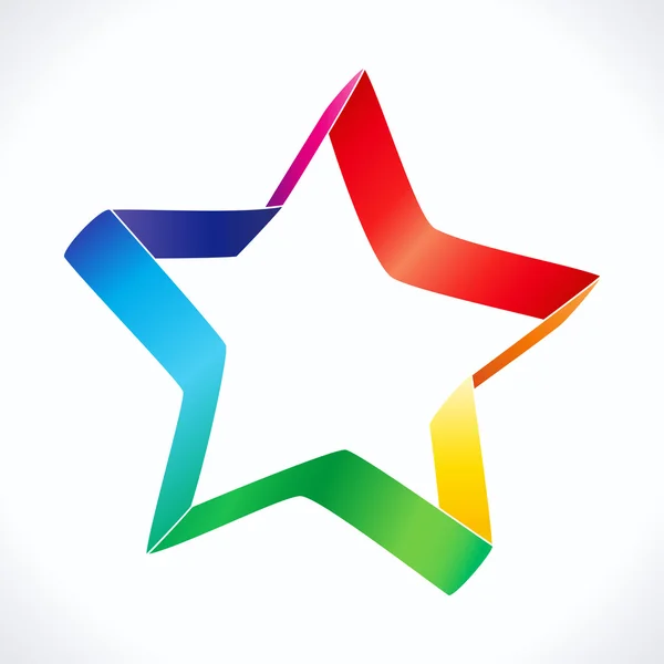 Colorful star icon on white background — Stock Vector