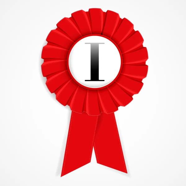 Champion de certificat. Signe rouge . — Image vectorielle