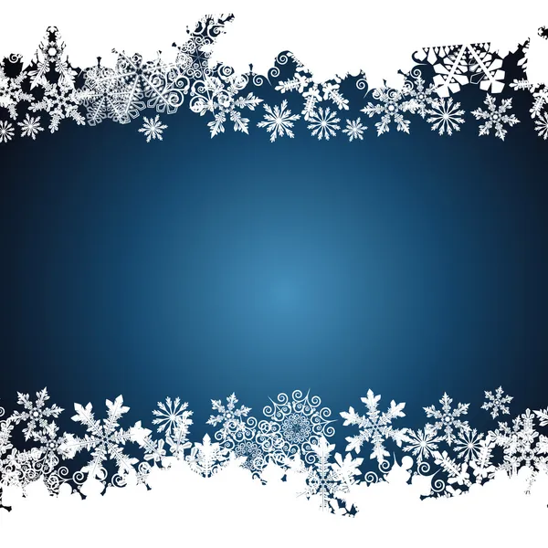Різдвяна рамка, фоновий дизайн сніжинки . Ліцензійні Стокові Ілюстрації