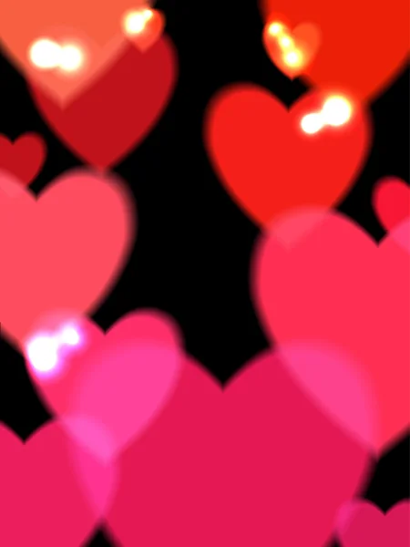 Valentinstag Hintergrund mit Herzen und Lichtern. — Stockvektor