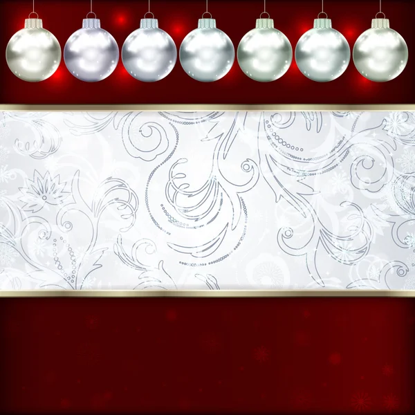 Fundo com bolas de Natal . — Vetor de Stock