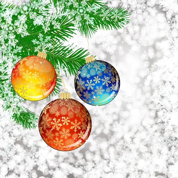 Background with Christmas balls. — Stock Vector