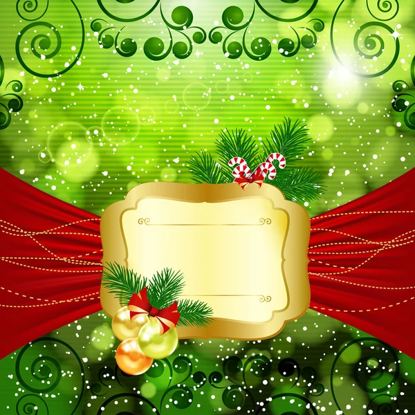 Christmas bright background with place for text. — Stock Vector