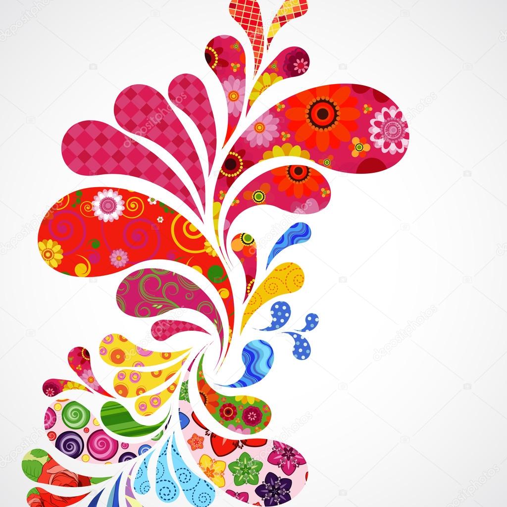 Floral and ornamental item background.