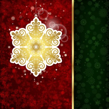 arka plan christmas dekorasyon ve kar taneleri, illustratio ile