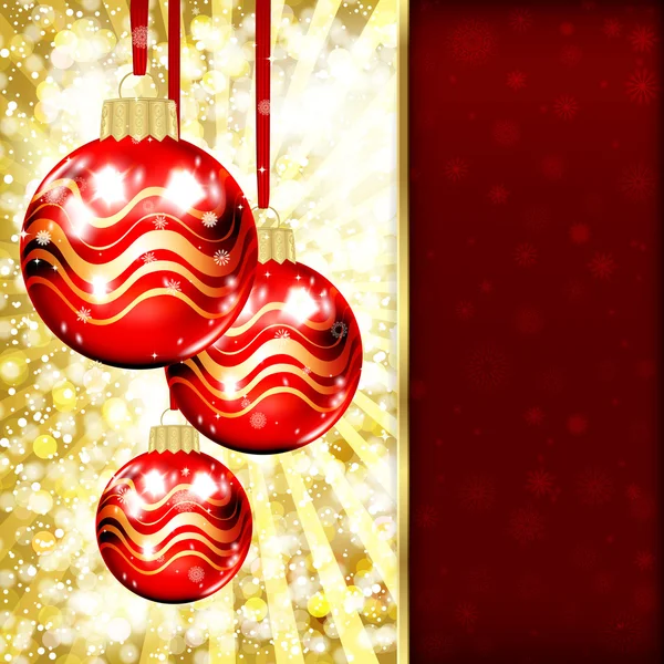 Háttérben a karácsonyi golyókat. vektoros illusztráció — Stock Vector