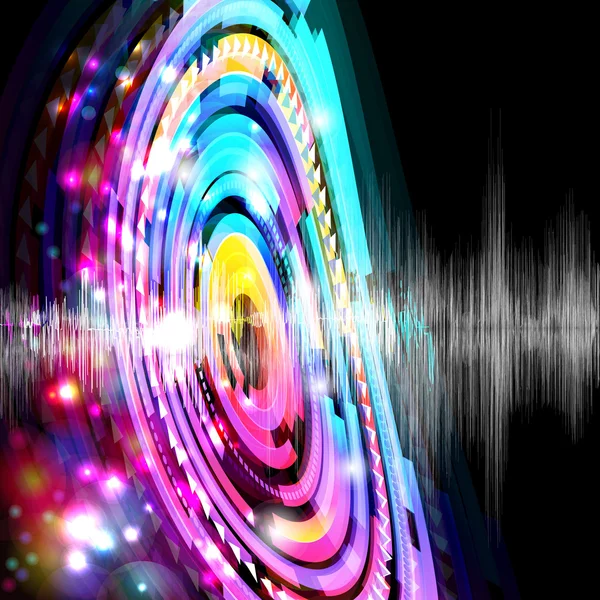 Müzik ekolayzer dalga vektör — Stok Vektör