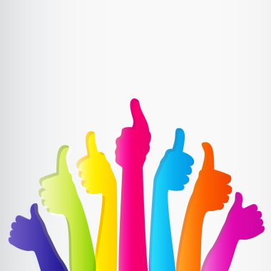 ve thumbs up sembolü gibi. arka plan. vektör illustra