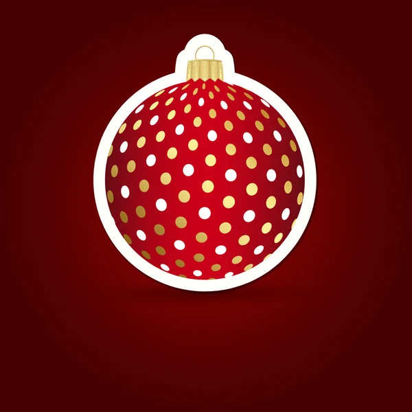 Fond de Noël. Boule autocollante. Illustration vectorielle . — Image vectorielle