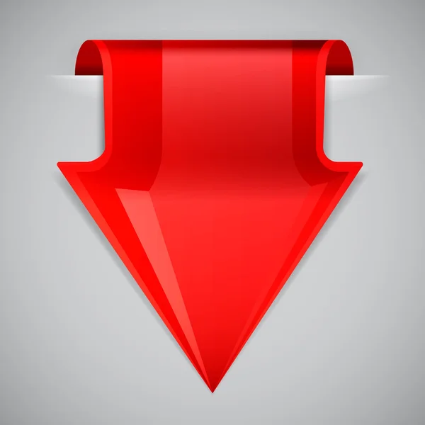 Red arrow bookmark. Design element. — Stock Vector