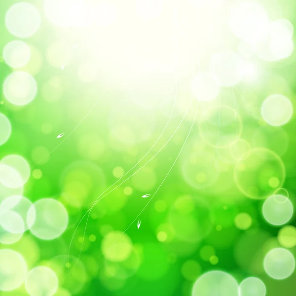 Vert printemps abstrait nature fond . — Image vectorielle