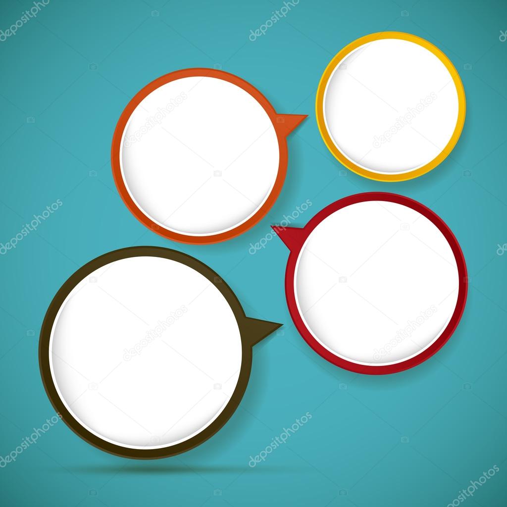 Abstract design background. Speech bubble round frame for Infogr