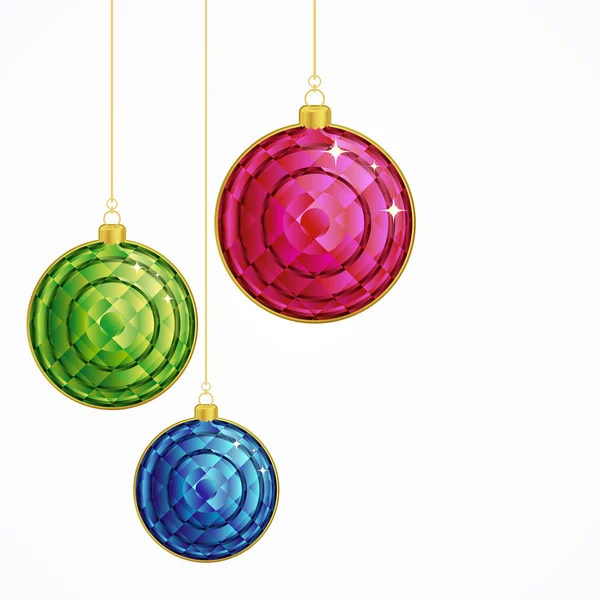 Vector christmas achtergrond met ballen. — Stockvector