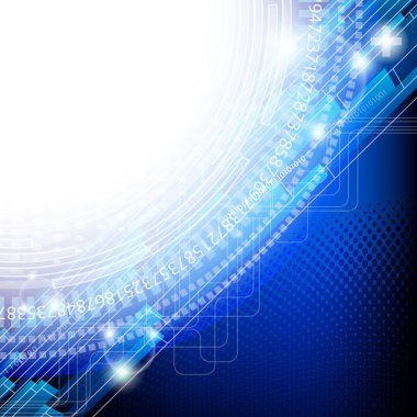 abstract techno mavi arka plan