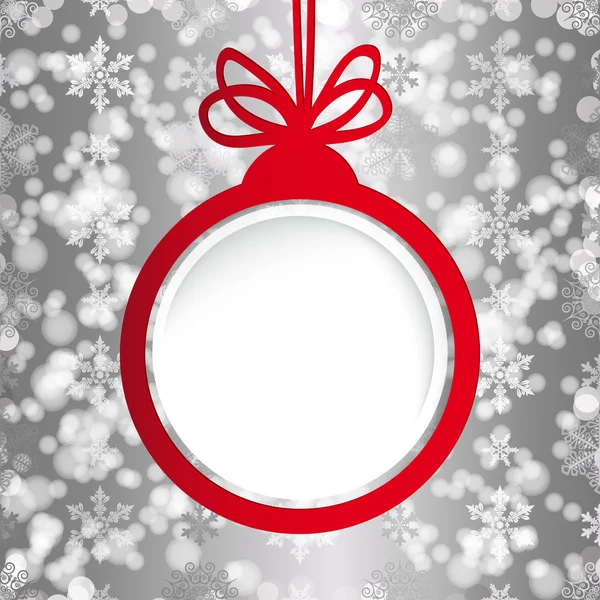 Christmas ball in the form of an empty frame for your text. — Stock Vector
