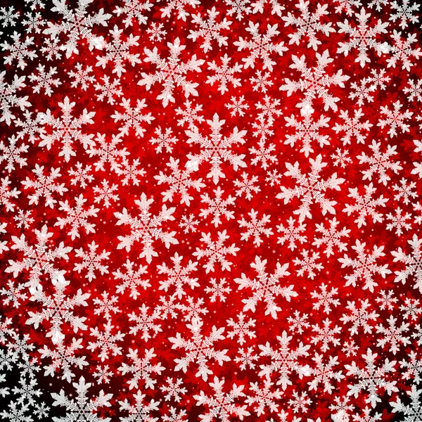 Abstract Christmas background with soft fluffy snowflakes. — Stock Vector