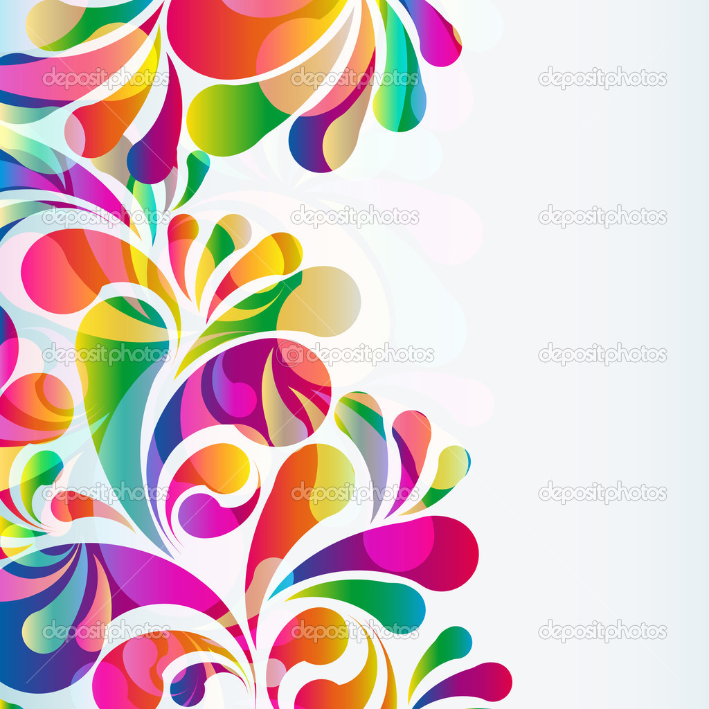 Abstract colorful arc-drop background. Vector.