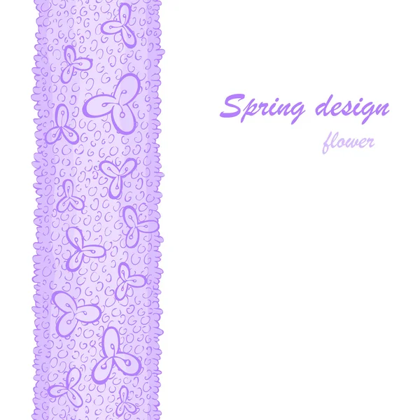 Lilac flower border — Stock Vector