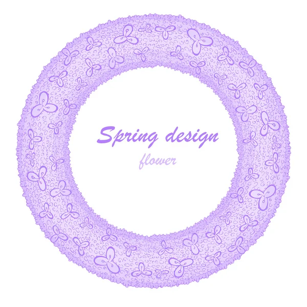 Lilac flower garland — Stock Vector