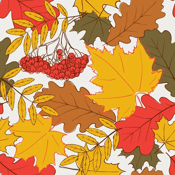 Autumn leafs pattern — Stock Vector