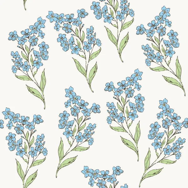 Forget-me-not patroon 5 — Stockvector