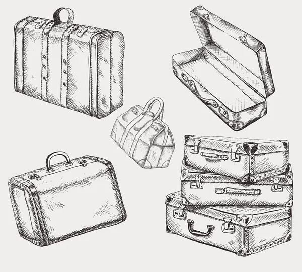 Ensemble de valises — Image vectorielle