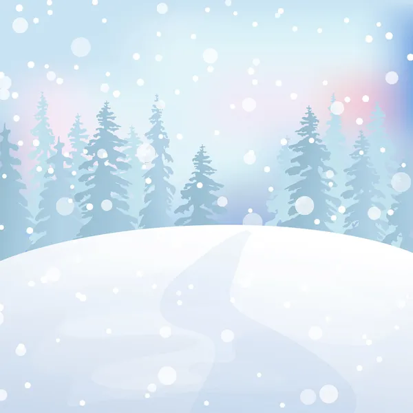 Paisaje invierno 5 — Vector de stock