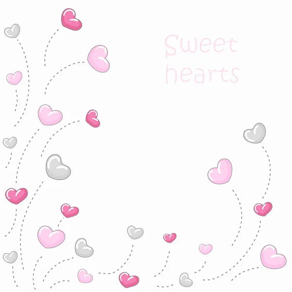Cute hearts background 2 — Stock Vector