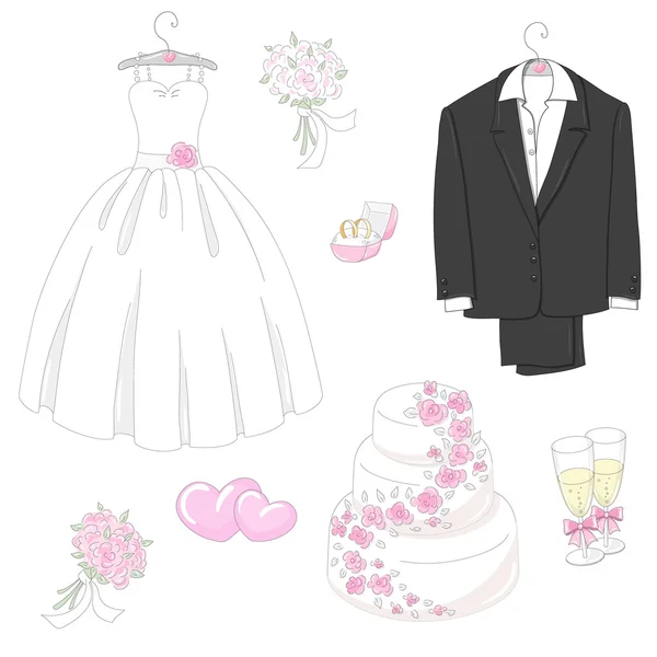 Bruiloft collecties — Stockvector