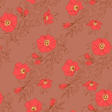 Boho chic köpek ros desen