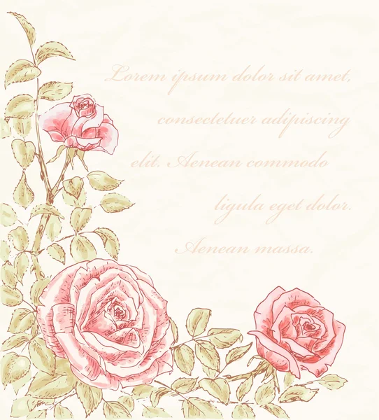 Vintage fond rose — Image vectorielle