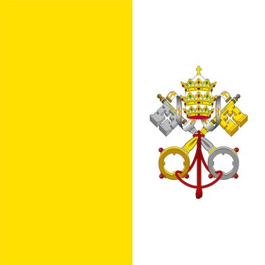 Flag of Vatican. clipart