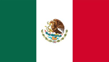 Flag of Mexico. clipart