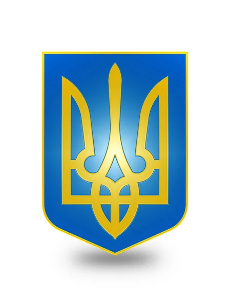 Coat of Arms of Ukraine (stylized) II. — Stock Photo, Image