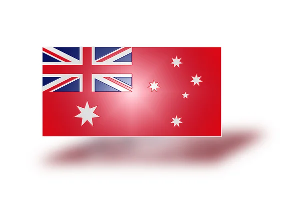 Ausztrália-piros zászlaja (stilizált, én). — Stock Fotó