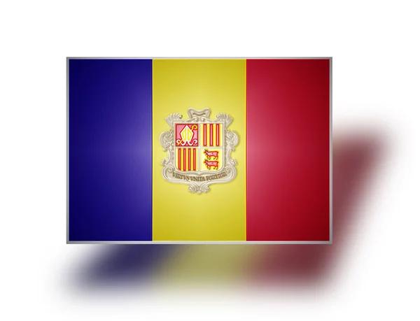 Andorra bayrağı (stilize ben). — Stok fotoğraf