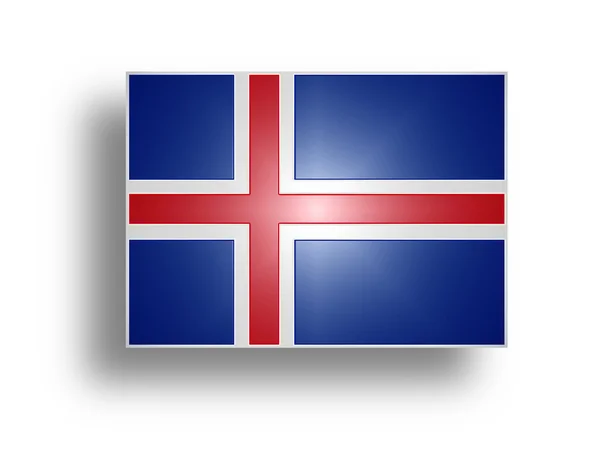 Bandeira da Islândia (estilizado I ). — Fotografia de Stock