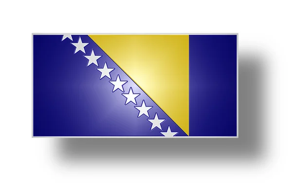 Vlajka Bosny a Hercegoviny (stylizované i). — Stock fotografie
